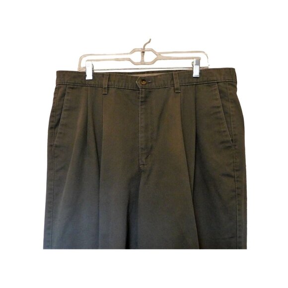 Dockers Khakis Pants 38x31 Gray Chinos Classic Fit Pleated Front 100% Cotton - Picture 4 of 9